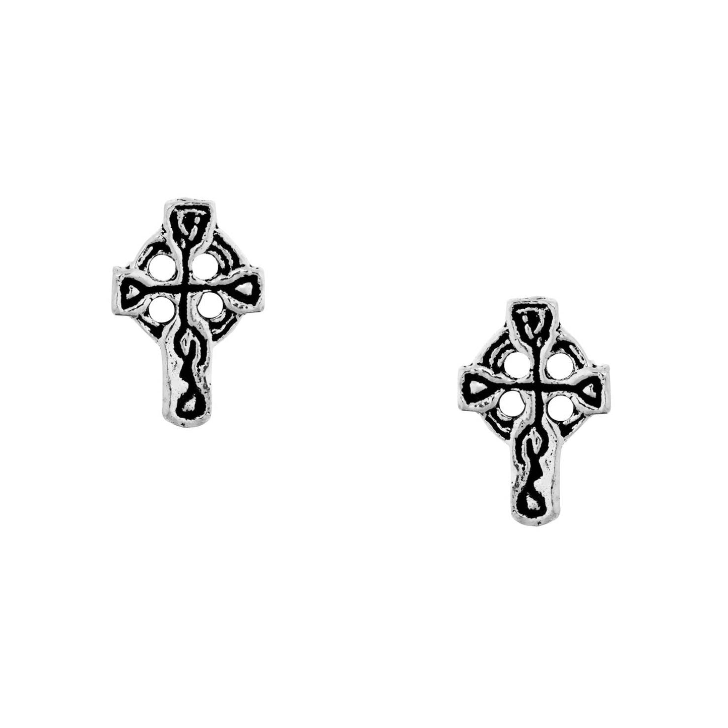 Celtic Cross Studs 925 Sterling Silver