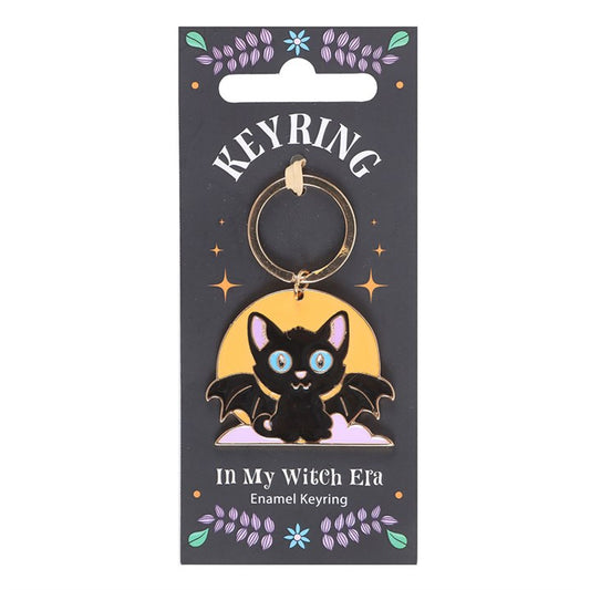 In My Witch Era Bat Cat Enamel Keyring