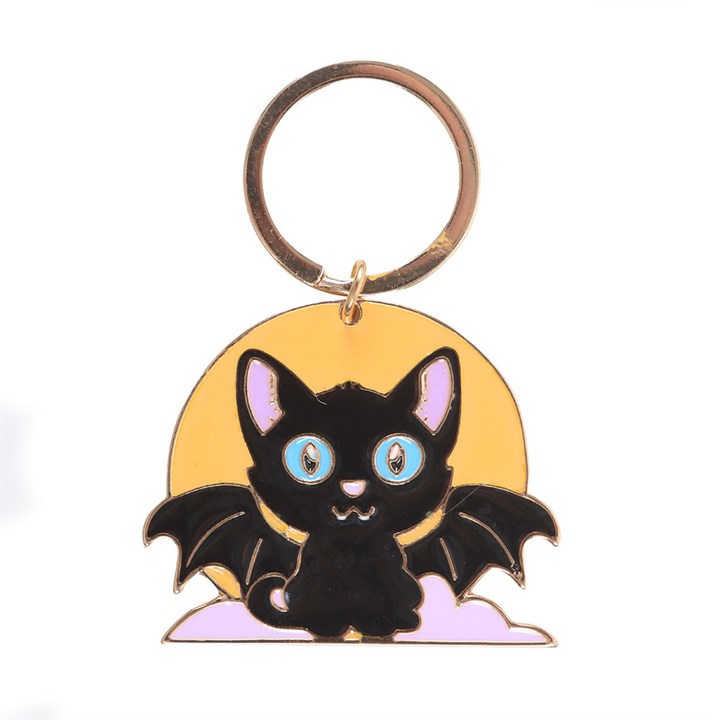 In My Witch Era Bat Cat Enamel Keyring