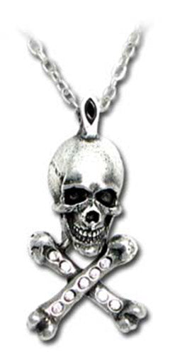 Skull & Bones Necklace P419 Alchemy Gothic