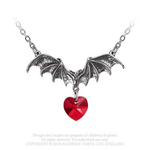 Vampire Loveheart Necklace P802 Alchemy Gothic