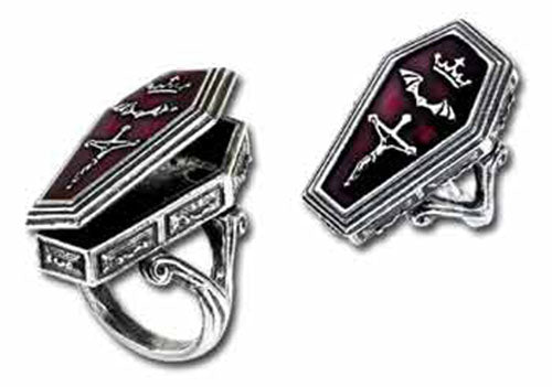 Immortal Kist R103 Size T Alchemy Gothic Coffin Ring 2004