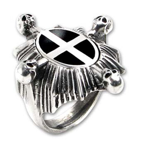 Saint Ankou's Shield Ring R159 Size T Alchemy Gothic