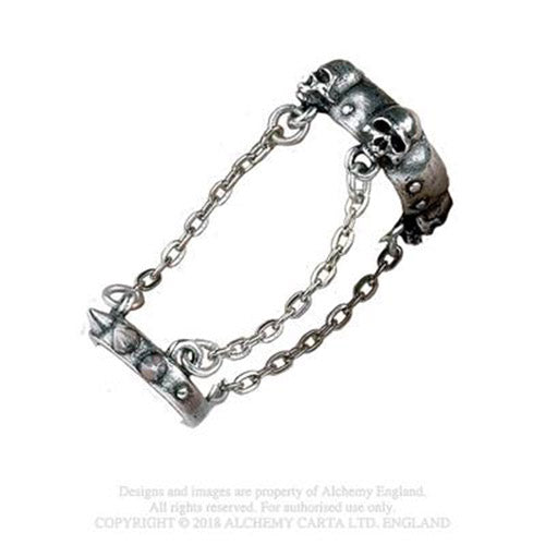 Doom Fetter Shackle Ring R98 Size Y Alchemy Gothic