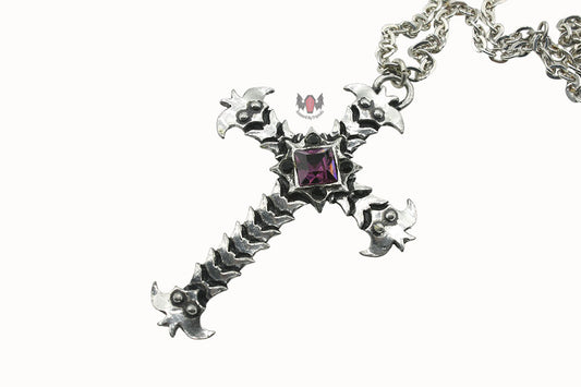 Batscale Cross Necklace P214 Alchemy Gothic