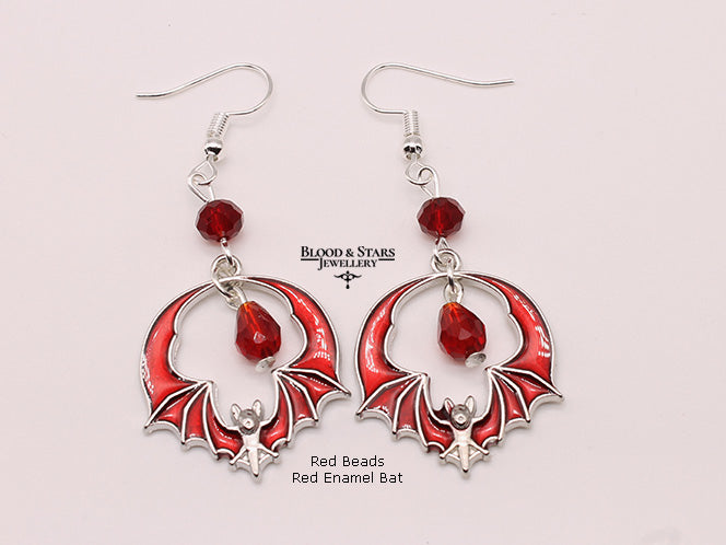 Mini Round Bat Earrings