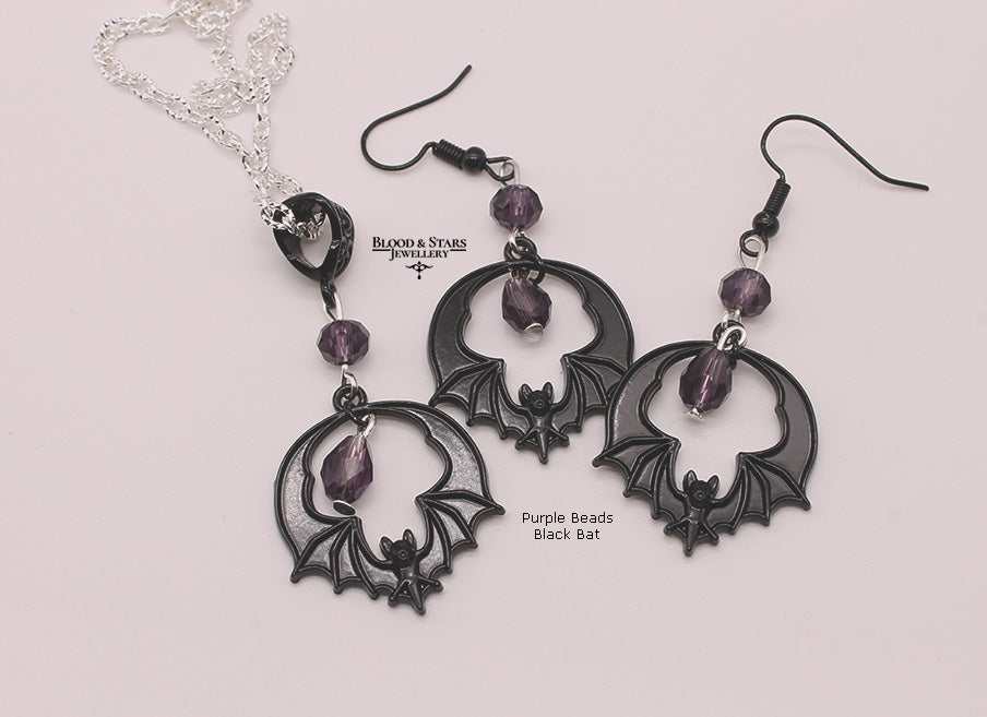 Mini Round Bat Earrings