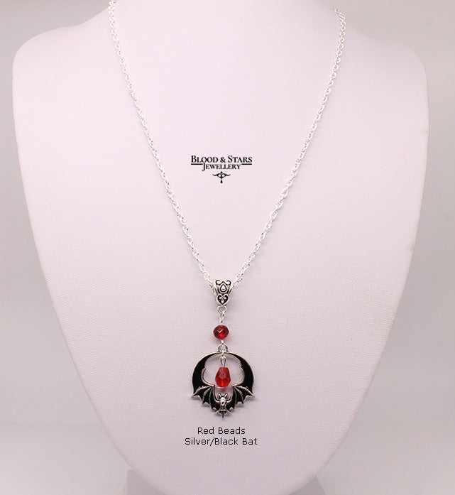 Mini Round Bat Pendant Necklace