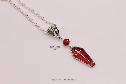 Coffin Cross Pendant Necklace