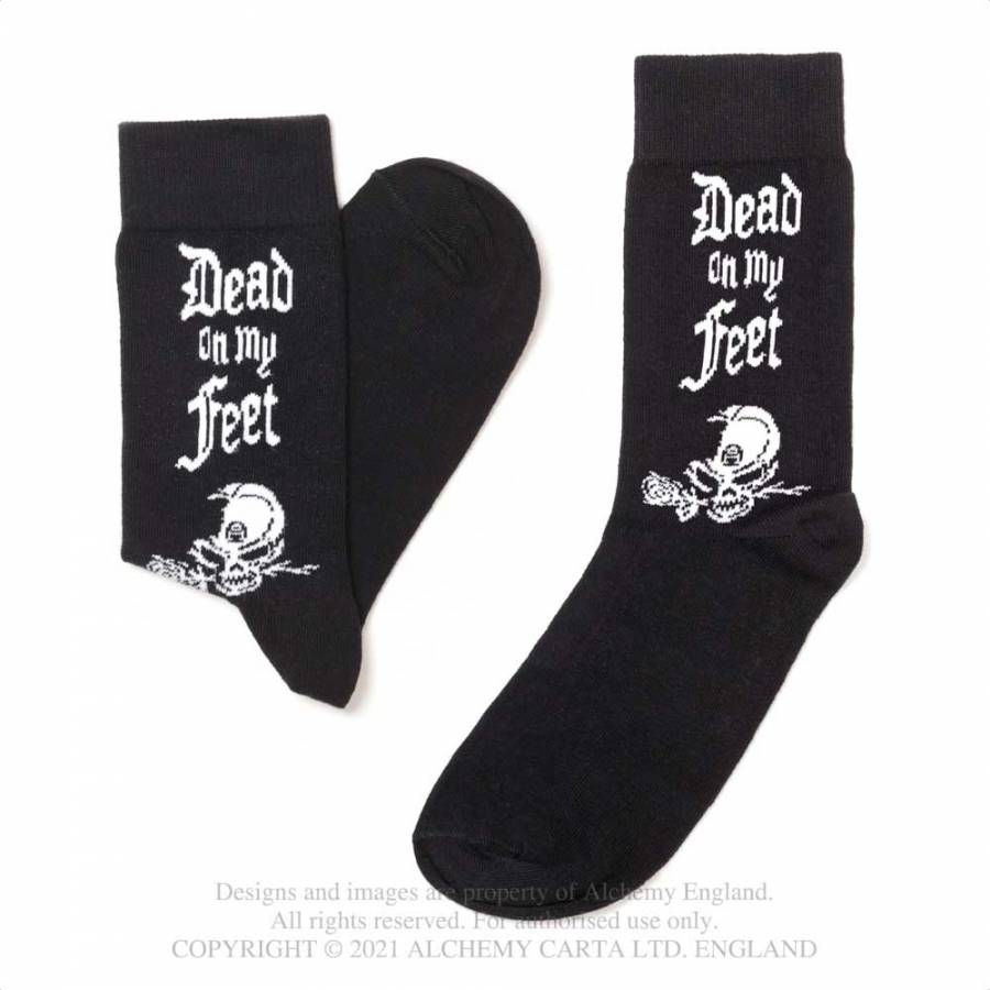 Dead On My Feet Gothic Socks