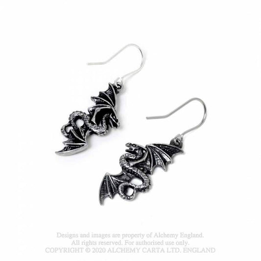 Flight Of Airus Dropper Earrings E442 Alchemy Gothic