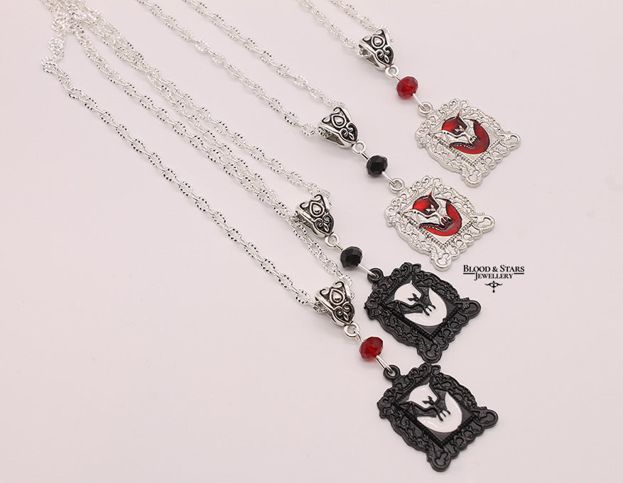 Bat Frame Pendant Necklace
