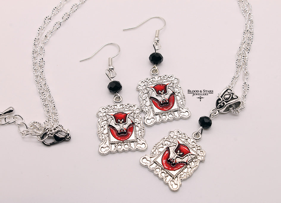 Bat Frame Pendant Necklace