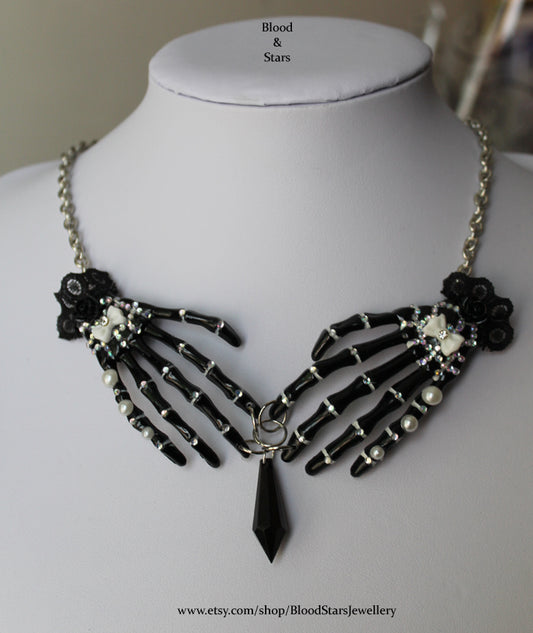 Skeleton Hand Necklace
