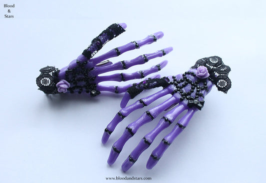 Skeleton Hand Hair Clip Accessory