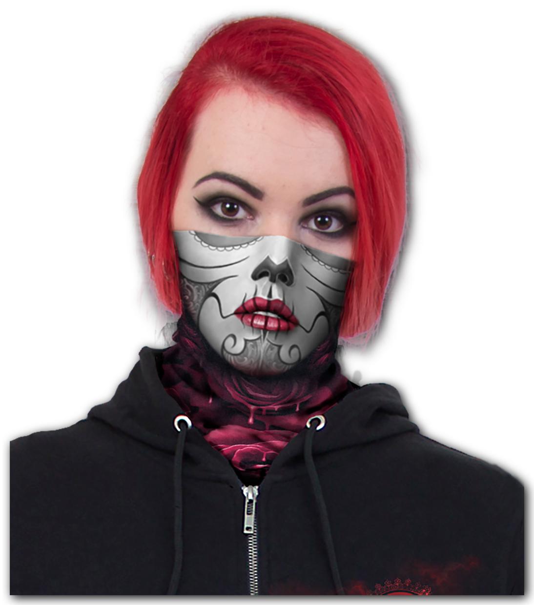 Blood Rose Multifunctional Face Wrap (Spiral)