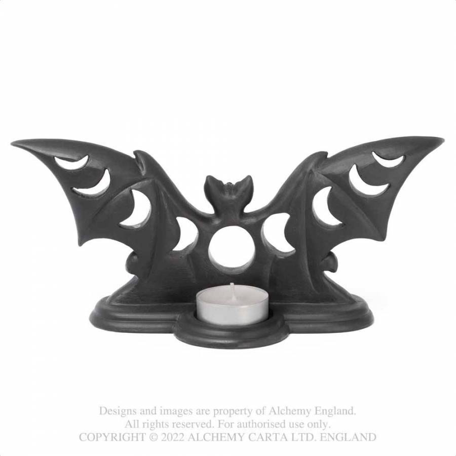 Lunaeca Bat Tea Light Holder V112 Alchemy Gothic