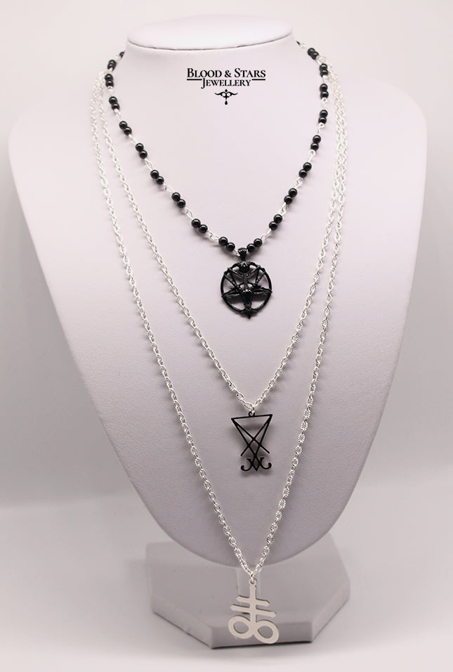 Baphomet Occult Layered Necklace