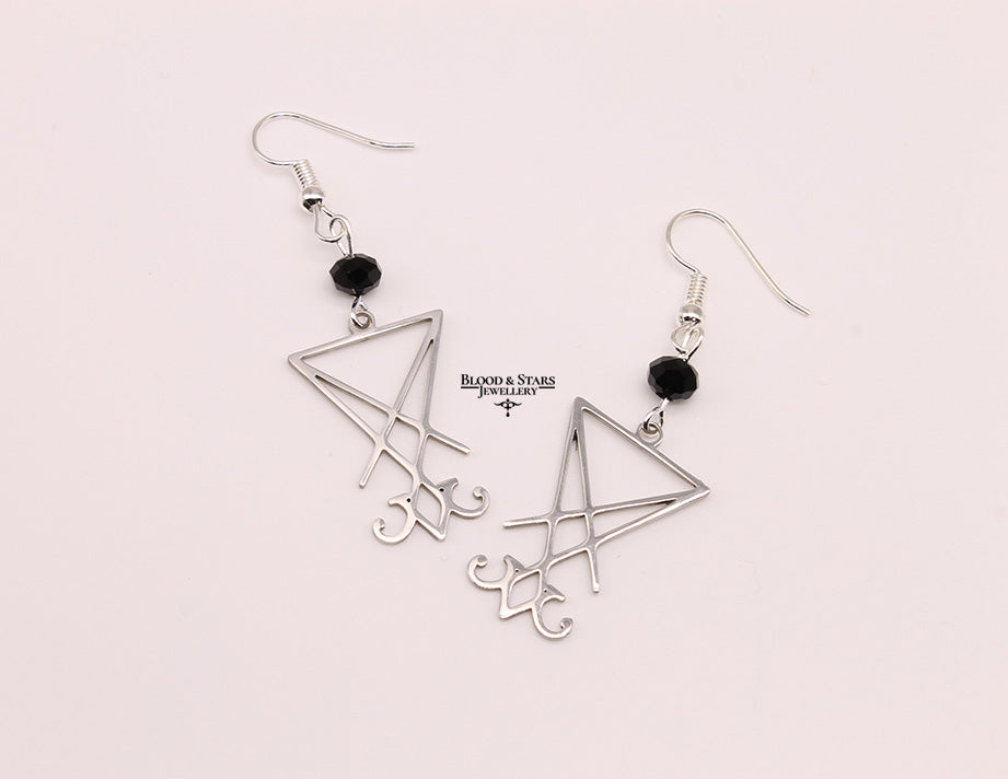 Satanic Sigil Occult Earrings