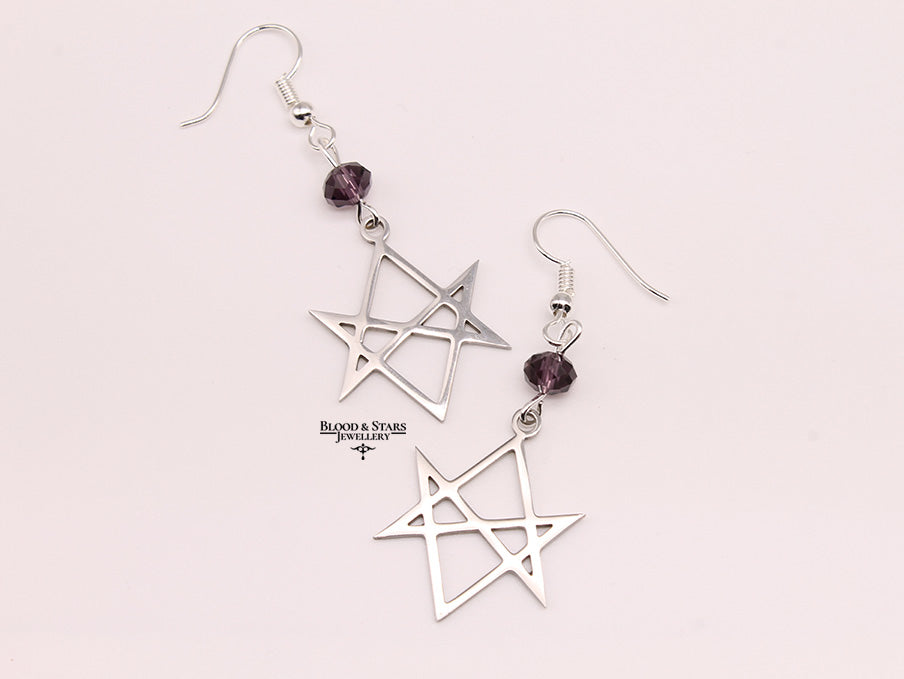 Satanic Sigil Occult Earrings