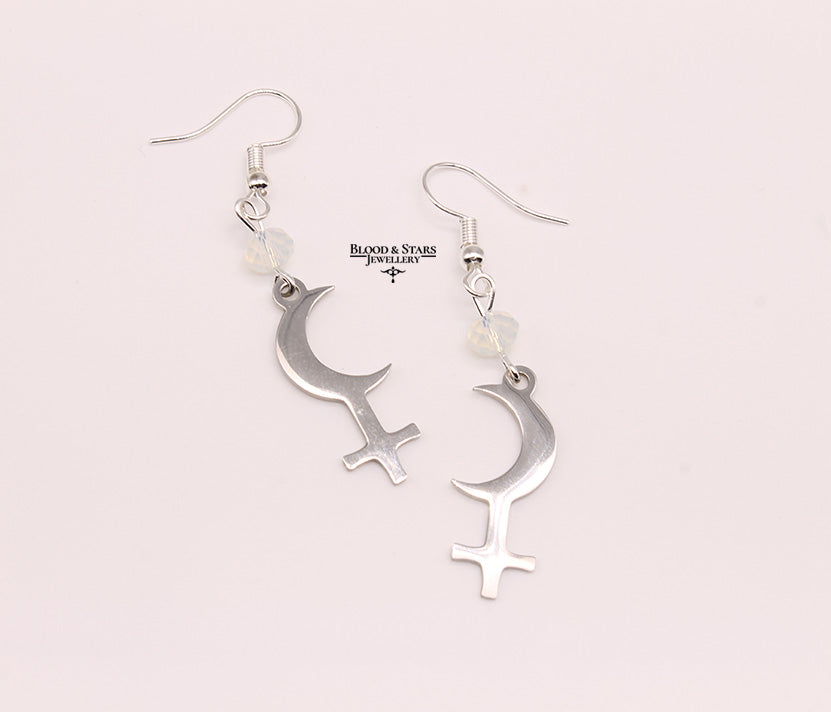 Satanic Sigil Occult Earrings
