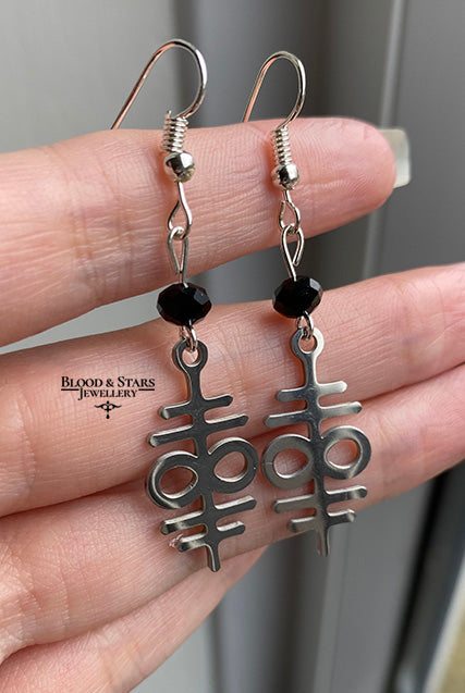 Satanic Sigil Occult Earrings