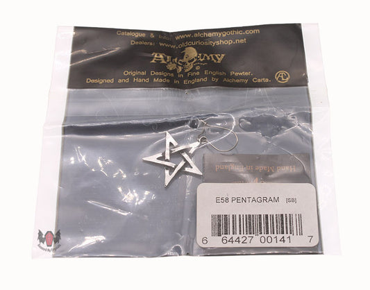 Pentagram Single Earring E58 Alchemy Gothic