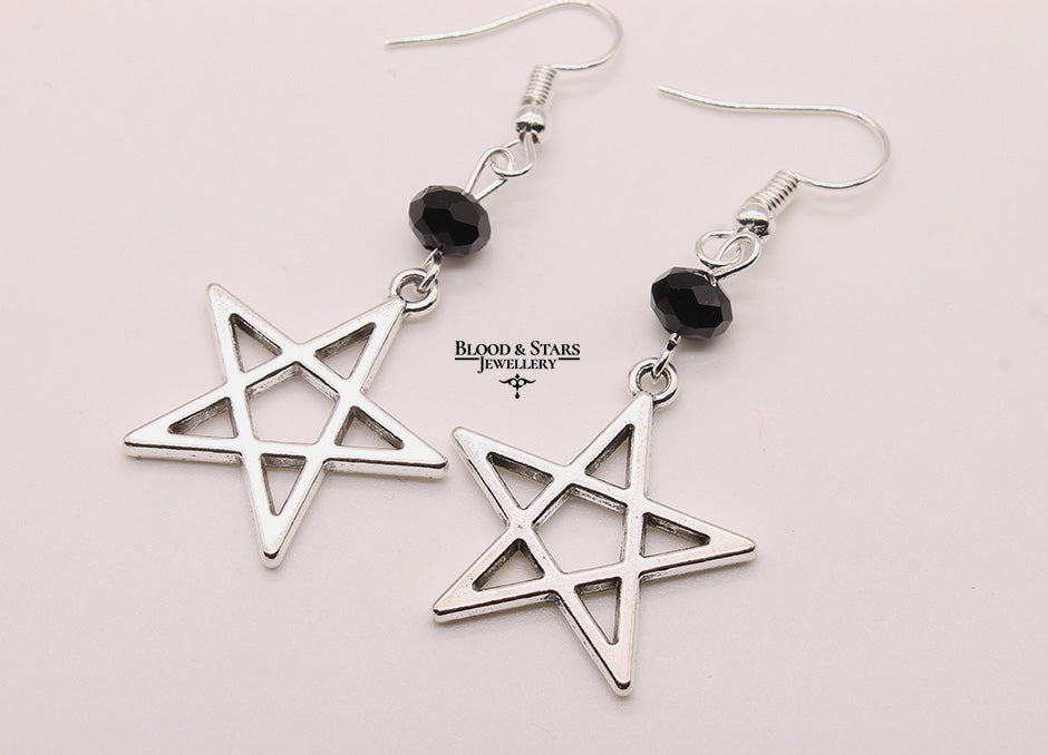 Pentagram Bead Earrings