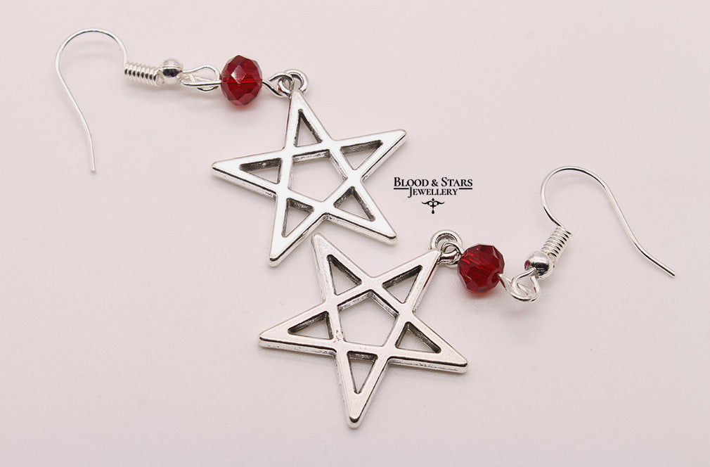 Pentagram Bead Earrings