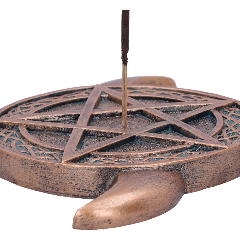 Triple Moon Pentacle Incense Burner 15.5cm
