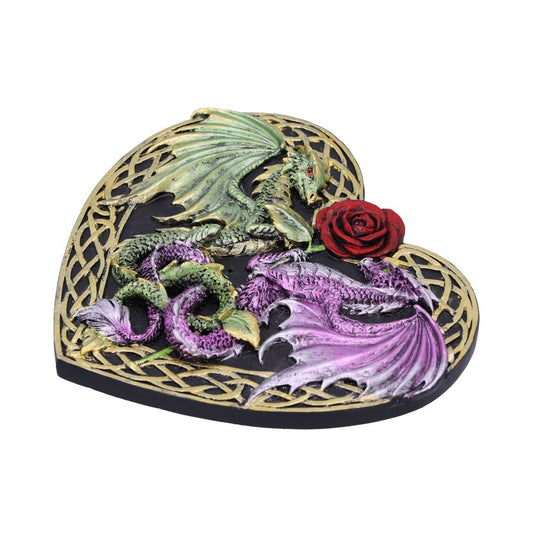 Dragon Love Heart Incense Burner 14cm