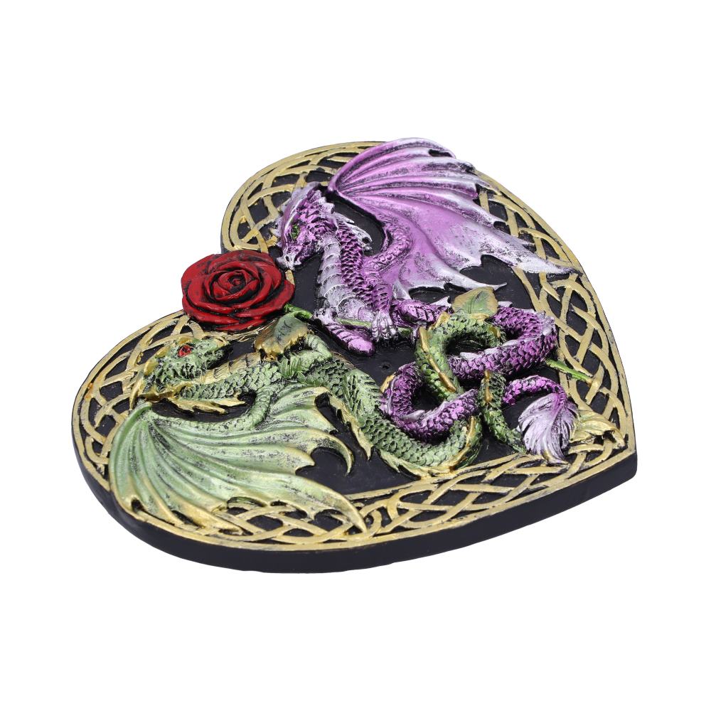 Dragon Love Heart Incense Burner 14cm