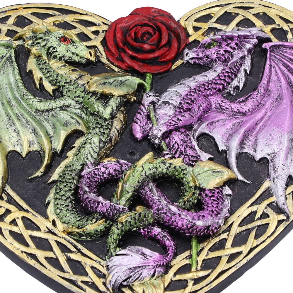 Dragon Love Heart Incense Burner 14cm