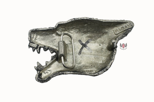 Wolf Head Belt Buckle PAGAN Pewter 1995