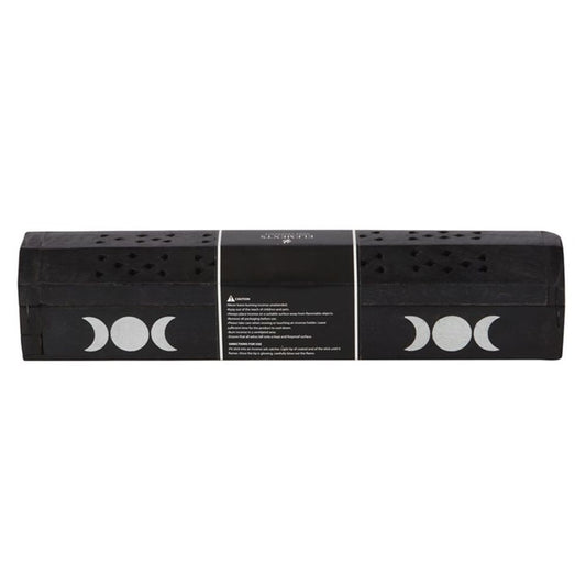 Triple Moon Wooden Sage Incense Box Set