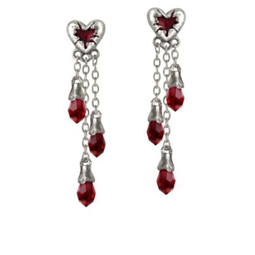 Bleeding Heart Earrings E272 Alchemy Gothic