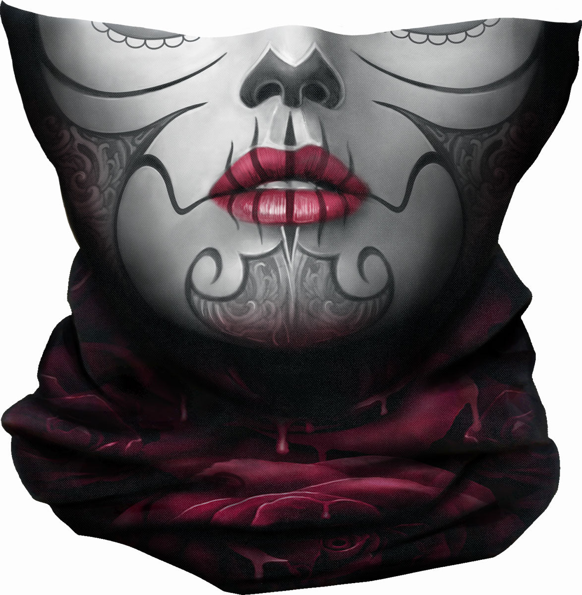 Blood Rose Multifunctional Face Wrap (Spiral)
