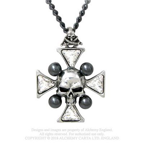 St John's Crystalbone Cross Necklace P627 Alchemy Gothic