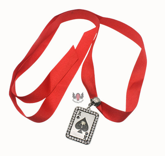 Ace Of Spades Necklace ULFP17 Alchemy Gothic