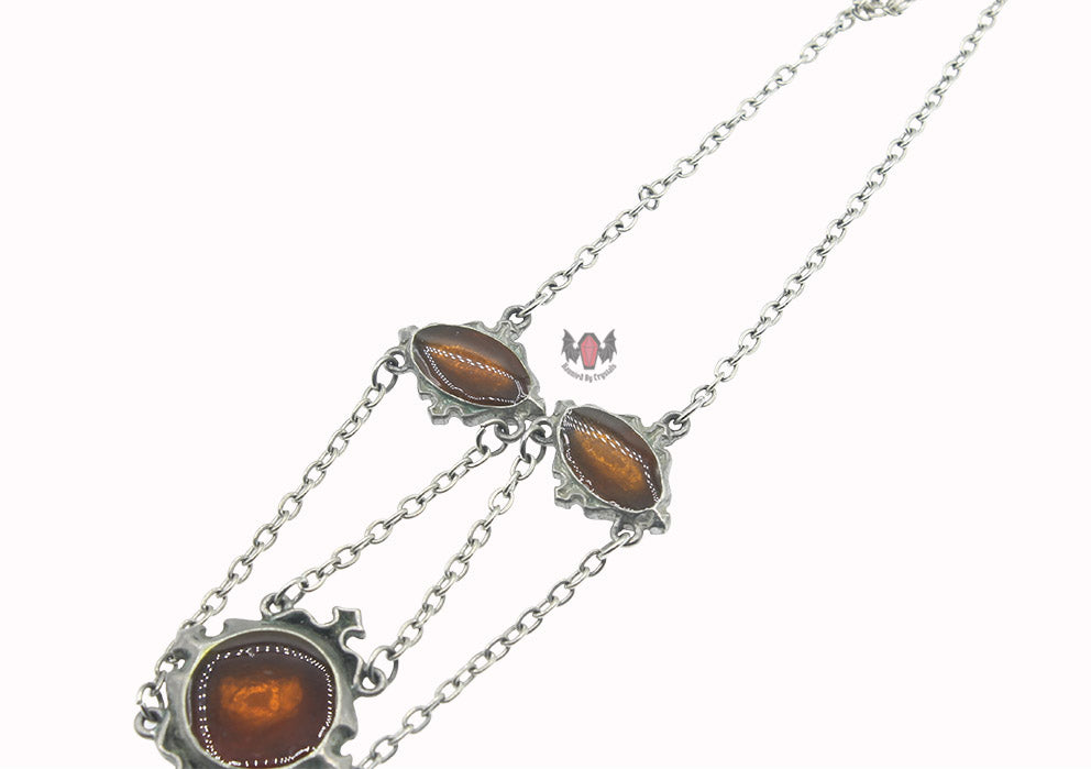 Amber Dragon Necklace P509 Alchemy Gothic 2004