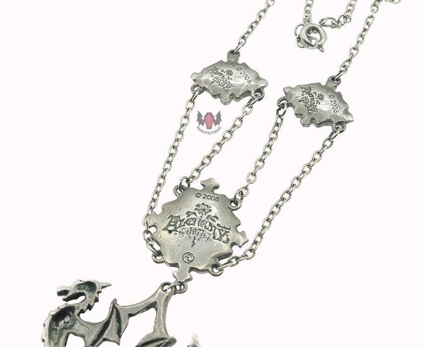 Amber Dragon Necklace P509 Alchemy Gothic 2004