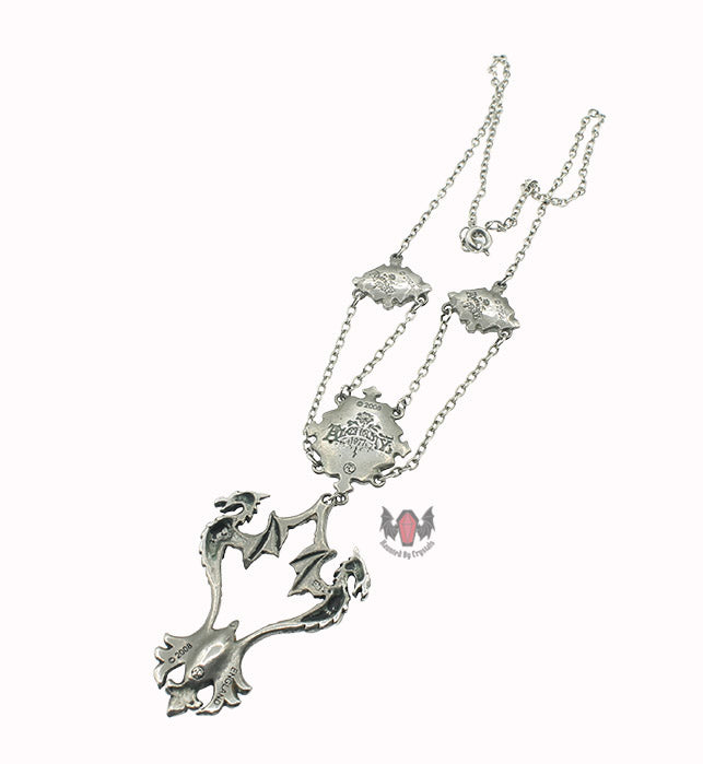 Amber Dragon Necklace P509 Alchemy Gothic 2004