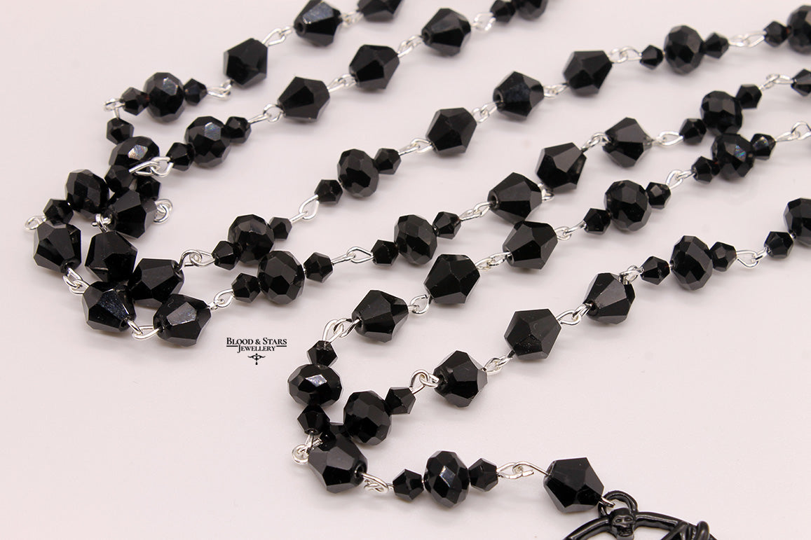 Baphomet Beaded Rosary Necklace