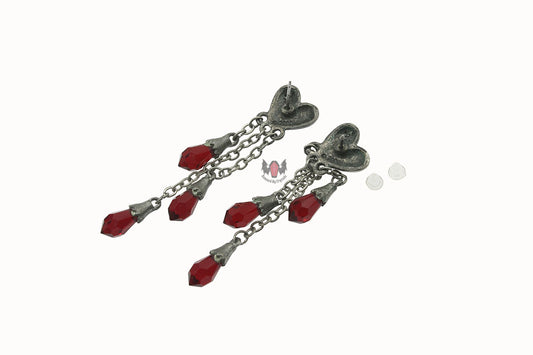 Bleeding Heart Earrings E272 Alchemy Gothic