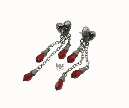 Bleeding Heart Earrings E272 Alchemy Gothic