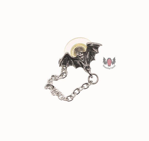 Chained Fledermaus Stud Single Earring E199 Alchemy Gothic
