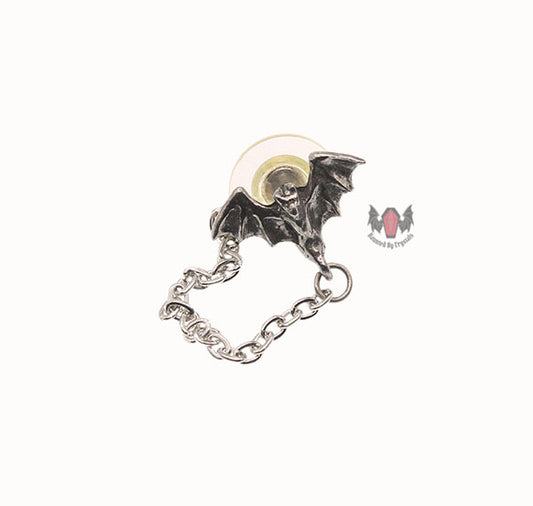 Chained Fledermaus Stud Single Earring E199 Alchemy Gothic