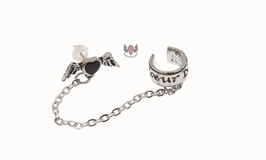 Coeur Noir Cuff Stud Earring E212 Alchemy Gothic