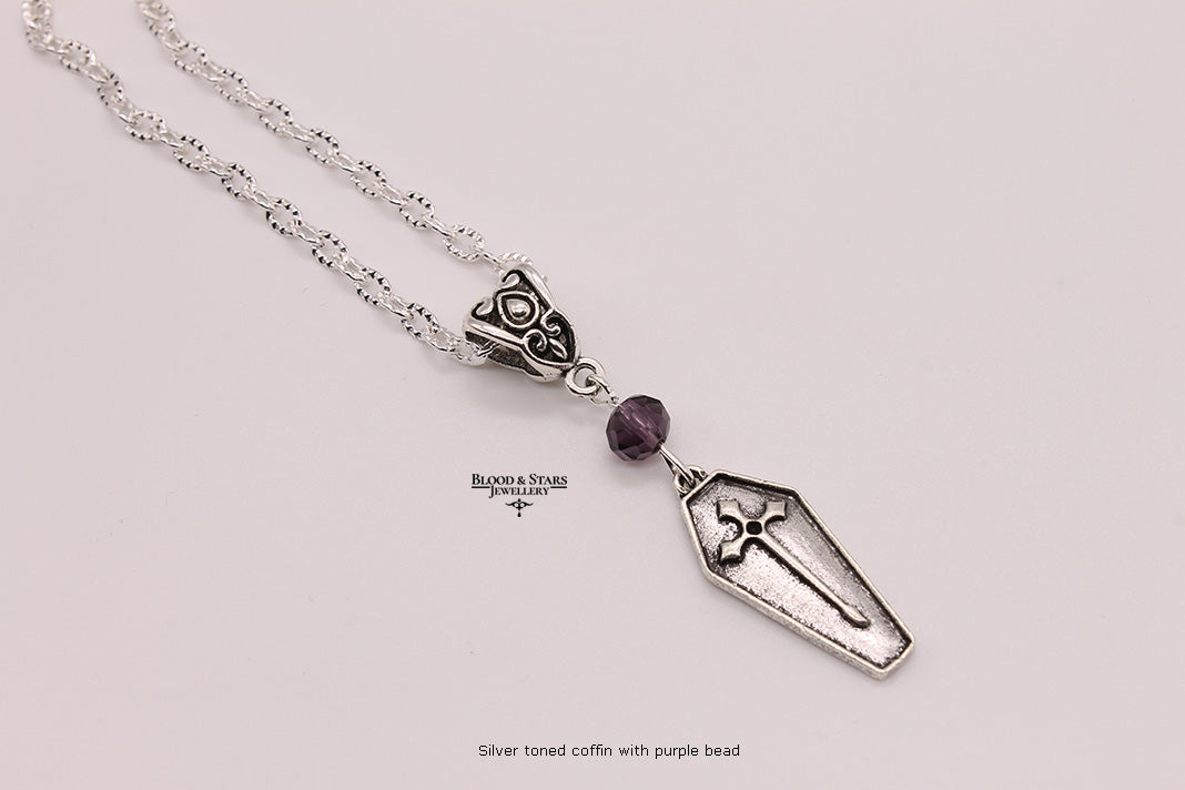 Coffin Cross Pendant Necklace