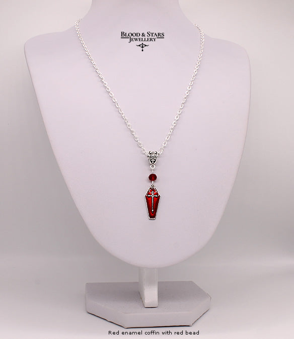 Coffin Cross Pendant Necklace